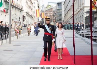 MADRID, SPAIN
06/19/2014
Coronation Ceremony of King Felipe VI And Queen Letizia At The Congress Of Deputies.