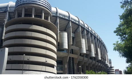 Madrid, Madrid / Spain; 07 18 2016: Outside Santiago Bernabéu Soccer Stadium