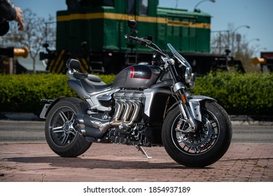 Madrid, Spain. 12/03/2020. The Triumph Rocket III Is A Three-cylinder Motorcycle Made By Triumph Motorcycles Ltd. At 2,294 Cc