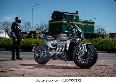 Madrid, Spain. 12/03/2020. The Triumph Rocket III Is A Three-cylinder Motorcycle Made By Triumph Motorcycles Ltd. At 2,294 Cc