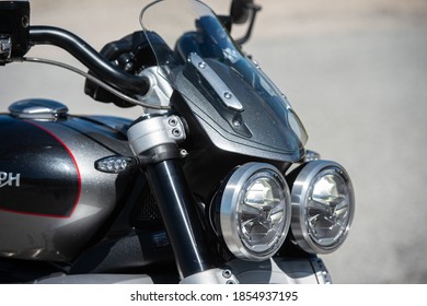 Madrid, Spain. 12/03/2020. The Triumph Rocket III Is A Three-cylinder Motorcycle Made By Triumph Motorcycles Ltd. At 2,294 Cc