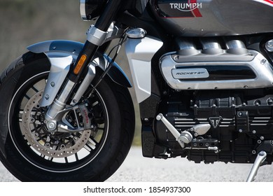 Madrid, Spain. 12/03/2020. The Triumph Rocket III Is A Three-cylinder Motorcycle Made By Triumph Motorcycles Ltd. At 2,294 Cc