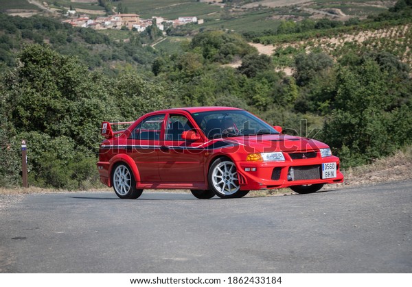 \
Madrid, Spain.\
12.08.2020. The Mitsubishi Lancer Evolution was a C-segment sedan\
passenger car produced by the Japanese manufacturer Mitsubishi from\
1992 to 2016.