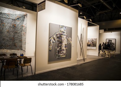 MADRID, SPAIN - 19 FEBRUARY 2014. ARCOmadrid contemporary art fair  begins its 33rd edition. Madrid, Spain
