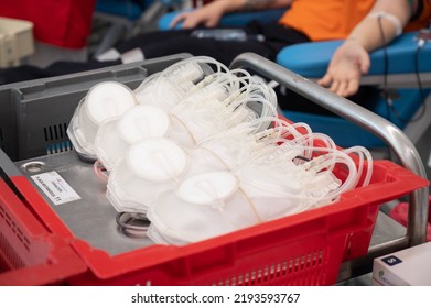 
Madrid, Spain. 22-08-2022. Volunteers Donate Blood At A Transfusion Center In Madrid