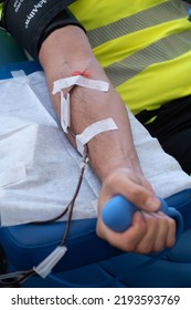 
Madrid, Spain. 22-08-2022. Volunteers Donate Blood At A Transfusion Center In Madrid