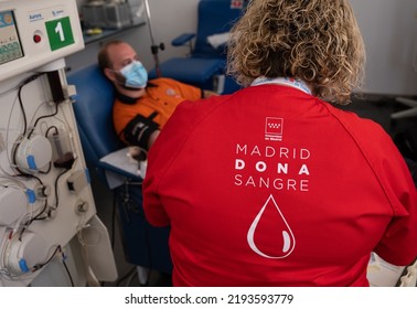 
Madrid, Spain. 22-08-2022. Volunteers Donate Blood At A Transfusion Center In Madrid