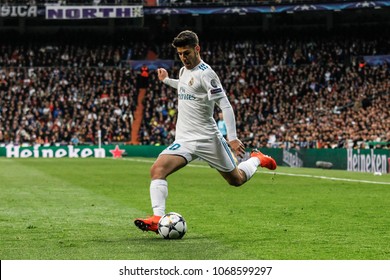 Madrid, Spain. April 11, 2018. UEFA Champions League. Real Madrid - Juventus 1-3. Marco Asensio, Real Madrid.