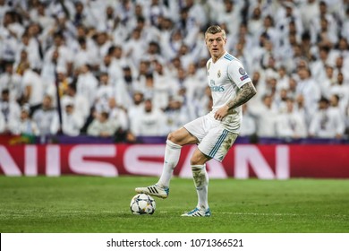 Madrid, Spain. April 11, 2018. UEFA Champions League. Real Madrid - Juventus 1-3. Toni Kroos, Real Madrid.