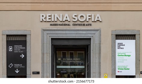 Madrid, Spain - April, 2022: A Picture Of The Entrance Of The Museo Nacional Centro De Arte Reina Sofía.