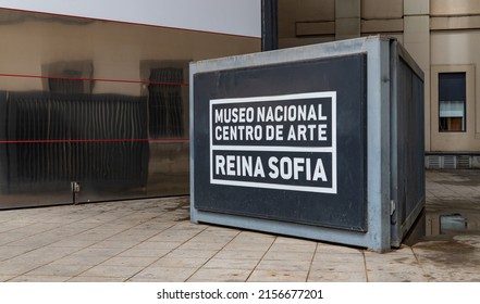 Madrid, Spain - April, 2022: A Picture Of The Museo Nacional Centro De Arte Reina Sofía Sign. The Text Reads As 