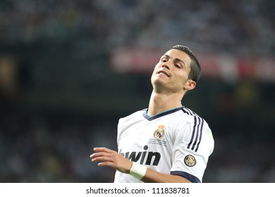 MADRID, SPAIN - AUGUST 29: Cristiano Ronaldo During The Supercopa, Real Madrid Vs FC Barcelona, On August 29, 2012 At The Santiago Bernabeu Stadium.