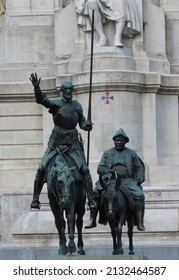 MADRID, SPAIN - CIRCA JUNE 2015: Don Quixote and Sancho Panza statue