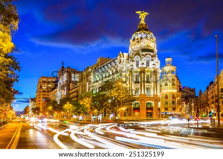 Similar – Image, Stock Photo Madrid Street scene with bicycle