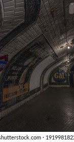 MADRID, SPAIN - Dec 02, 2019: Chamberi Station Closed Since 1966, It Was Designed By Antonio Palacios And After Decades Of Neglect, The Movie Barrio De Fernando Leon De Aranoa Brou