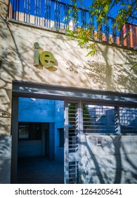 Madrid, Spain - December 4, 2018: A Photo Of The Exterior Facade Of The Famous Instituto De Empresa Or IE Business School In Madrid, Spain, Europe. The Photo Was Taken In A Sunny Day In Fall.