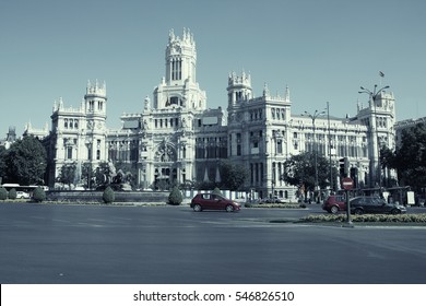 Madrid, Spain. Desaturated color style.