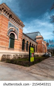 Madrid, Spain - FEB 17, 2022: The Velazquez Palace Is An Exhibition Hall Located In Buen Retiro Park, Madrid, Spain. Built In1883 By Ricardo Velazquez Bosco.