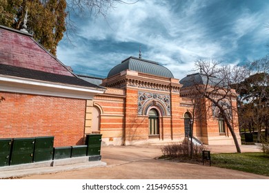 Madrid, Spain - FEB 17, 2022: The Velazquez Palace Is An Exhibition Hall Located In Buen Retiro Park, Madrid, Spain. Built In1883 By Ricardo Velazquez Bosco.