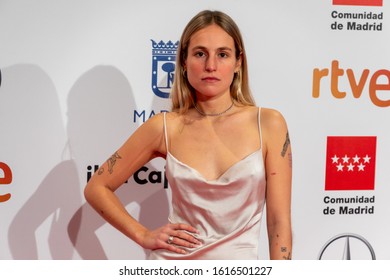 MADRID, SPAIN - January 11, 2020: Red Carpet - Jose Maria Forque Awards 2020. María Villar