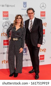 MADRID, SPAIN - January 11, 2020: Red Carpet - Jose Maria Forque Awards 2020. María Ripoll (director) And Gustavo Ferrada (producer)