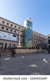 MADRID, SPAIN - JANUARY 22, 2018: Reina Sofia National Art Center Museum (Museo Nacional Centro De Arte Reina Sofía) In City Of Madrid, Spain