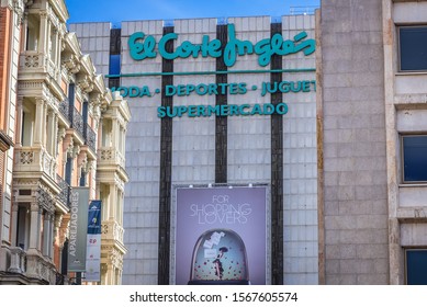 Madrid, Spain - January 23, 2019: El Corte Ingles Shopping Chain Mall In Madrid City