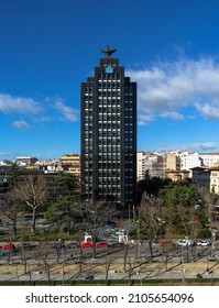 Madrid, Spain; January 29 2021: La Unión Y El Fénix Building In Castellana 33, Madrid. General View Of Mutua Madrileña Building.