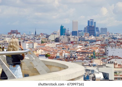 MADRID, SPAIN - JULY 8: Roof Of Circulo De Bellas Artes On July 8, 2017 In Madrid, Spain.

