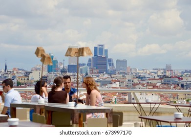 MADRID, SPAIN - JULY 8: Roof Of Circulo De Bellas Artes On July 8, 2017 In Madrid, Spain.

