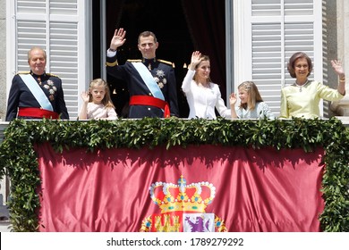 Madrid, Spain- June 14, 2014:Coronation Of Felipe VI In The Royal Palace Of Madrid.