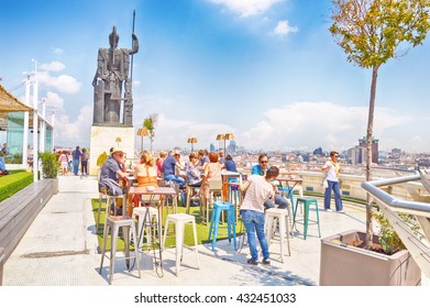 MADRID, SPAIN - JUNE 4: Roof Of Circulo De Bellas Artes On June 4, 2016 In Madrid, Spain.