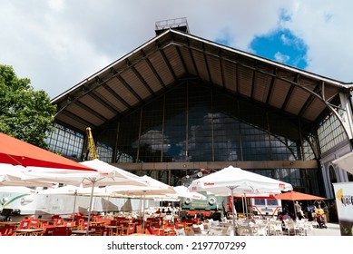 Madrid, Spain - June 9, 2018: Street Food In The Old Train Station Of Delicias