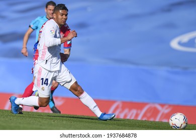 MADRID, SPAIN - MARCH 13:  Casemiro, Real Madrid Player In A Match Versus Elche CF In Alfredo Di Stefano Stadium On March 13, 2021 In Madrid, Spain - Image - Imagen