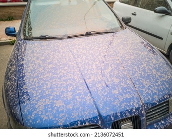 Madrid, Spain. March 15, 2022. 
Cars Covered In Mud After A Dust Storm From The Sahara