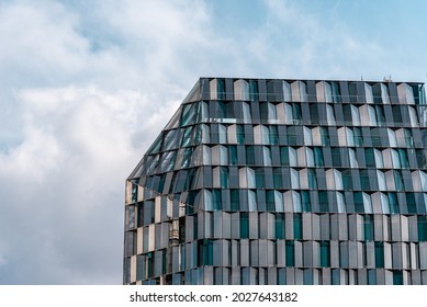 Madrid, Spain - March 7, 2021: New office building in Paseo de la Castellana in the downtown of Madrid. Technology, business and finance