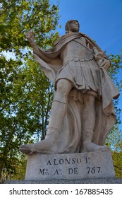 MADRID, SPAIN - MAY 06: Statue Of  Alfonso I Of Asturias Called 