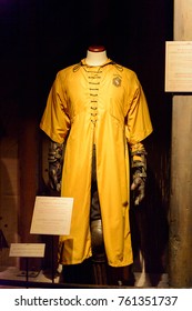 MADRID, SPAIN - NOV 22, 2017: Cedric Diggory Quidditch Uniform, Wizarding World Of Harry Poter Experience In Madrid, Spain