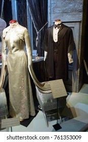 MADRID, SPAIN - NOV 22, 2017: Cedric Diggory And Cho Chung Dance Costume, Wizarding World Of Harry Poter Experience In Madrid, Spain