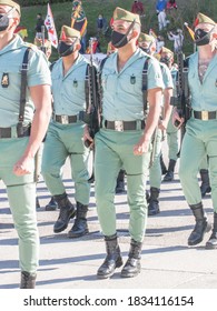 Madrid / Spain, October 12, 2020 
Military Parade Spanish Armed Forces, Day Of The National Holiday.