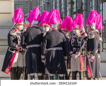 Madrid / Spain, October 12, 2020 
Military Parade Spanish Armed Forces, Day Of The National Holiday.