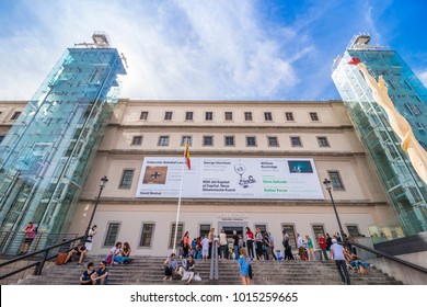 Madrid, Spain - October 2, 2017: Museo Nacional Centro De Arte Reina Sofía Also Called El Reina Sofía (Queen Sofía Museum).