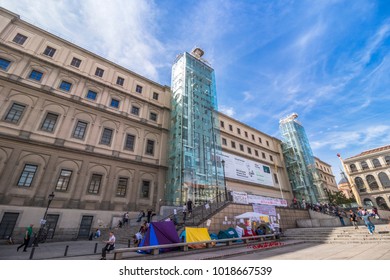 Madrid, Spain - October 2, 2017: Museo Nacional Centro De Arte Reina Sofía Also Called El Reina Sofía (Queen Sofía Museum).