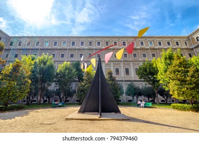 Madrid, Spain - October 2, 2017: Museo Nacional Centro De Arte Reina Sofía Also Called El Reina Sofía (Queen Sofía Museum).