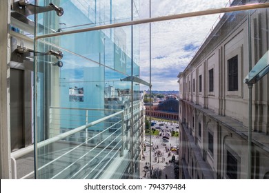 Madrid, Spain - October 2, 2017: Museo Nacional Centro De Arte Reina Sofía Also Called El Reina Sofía (Queen Sofía Museum).