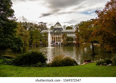 MADRID, SPAIN - OCTOBER 20, 2019: Crystal Palace In The Retiro Park.. Work Of Ricardo Velázquez Bosco In 1887.