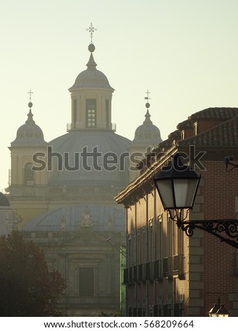 Similar – Image, Stock Photo Madrid Street scene with bicycle