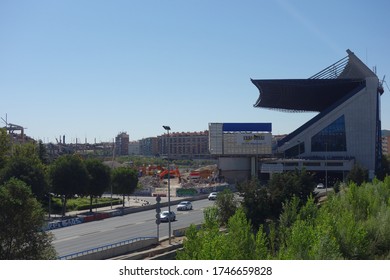 Madrid/Spain - August 17th, 2019: A View Of Vicente Calderón Stadium During Its Demolition.