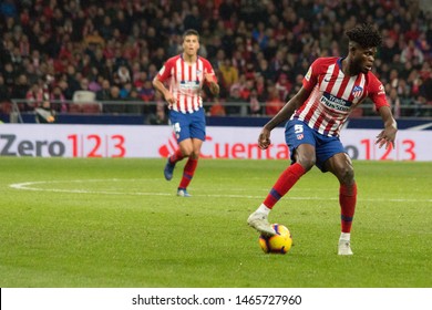 Madrid/Spain In Wanda Metropolitano Stadium; 12th Seasson Of La Liga 2018/2019, Atlético De Madrid Vs Athletic Club De Bilbao; 11/10/2018: Thomas Partey Whit The Ball. 