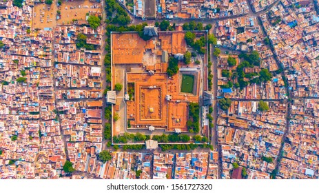 Madurai Meenakshi Amman Temple Drone Shot 